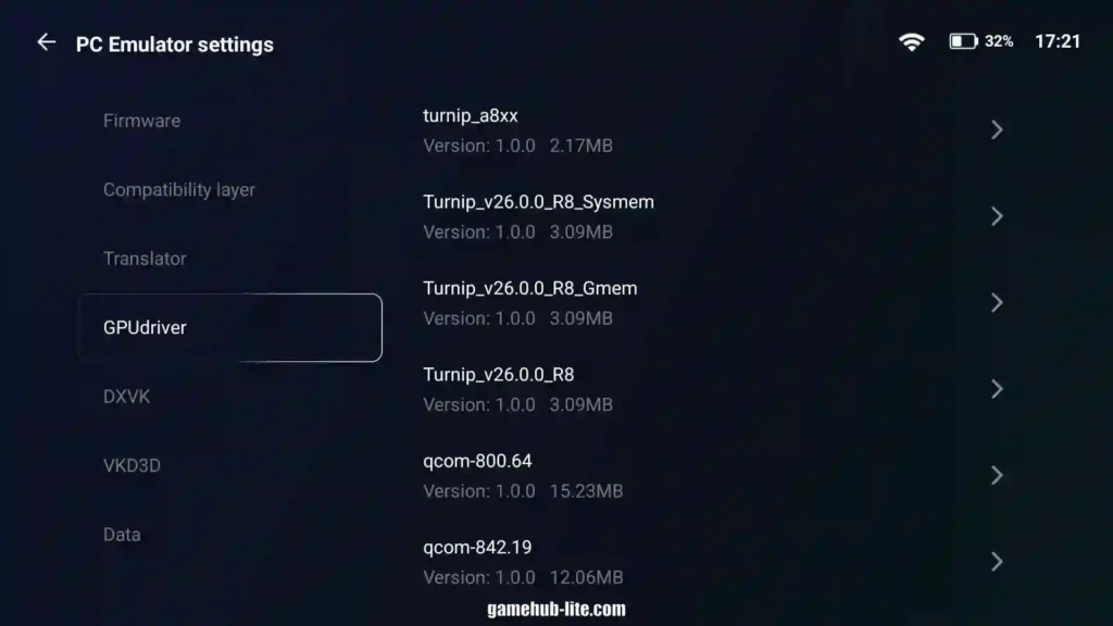 GameHub Lite has latest Turnip drivers available